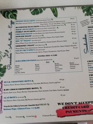 Menu at Goji Lounge Cafe in Lagos