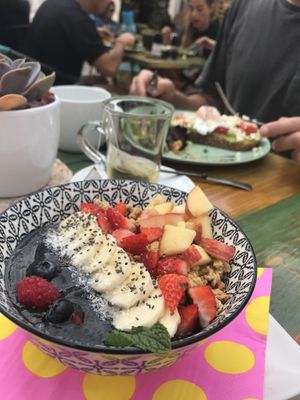 Smoothie night time bowl at Goji Lounge Cafe in Lagos