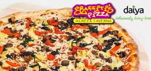 Veggie toppings with dairy-free cheese. at Graffiti's Pizza in Mcdonough