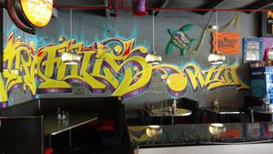 COOL art work at Graffiti's Pizza in Mcdonough