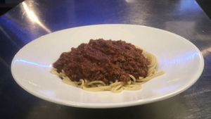 Spaghetti with meatless meatsauce.. at Graffiti's Pizza in Mcdonough