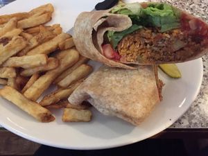 Spocks vegan wrap at Johns Place in Victoria