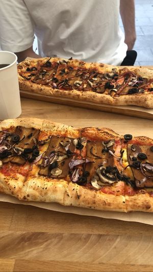 Nieboczek, This one had vegan bacon on which was delicious! at Pizzatopia in Krakow