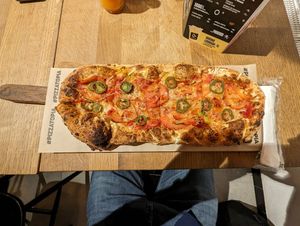 Vegan pizza at Pizzatopia in Krakow