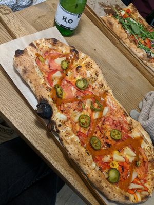 the "vegan-topia" (with jalapenos) at Pizzatopia in Krakow