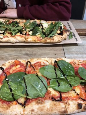 Tofu pizza and vegan pizza  at Pizzatopia in Krakow