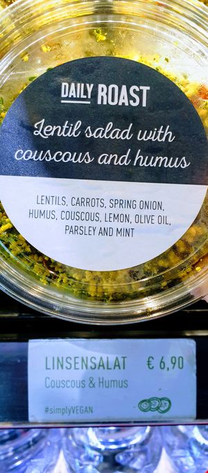 Lentil salad 6,90€ at VIE - Daily Roast - T2 in Schwechat