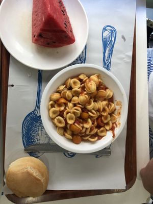 Pasta and tomato but with cheese….  at El Pedro in Bari