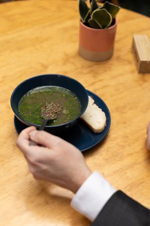 Deliciosa sopa de lentejas.

Delicious lentil soup.  at La Otilia in Mexico City