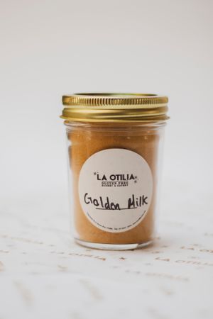 Golden Milk Jar at La Otilia in Mexico City