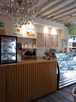 Counter at La Otilia in Mexico City