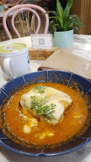 Vegan lasagna at La Otilia in Mexico City