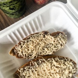 Molletes con quedo Vegano  at La Otilia in Mexico City