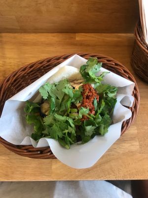 Falafel with coriander  at Ballon in Tokyo