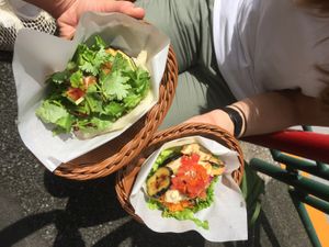 S size falafel sandwiches! at Ballon in Tokyo