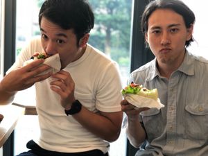 visit with friend. at Ballon in Tokyo