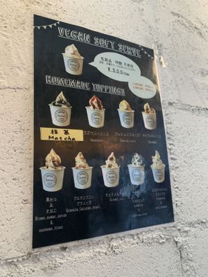 Vegan ice creams  at Ballon in Tokyo