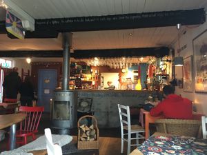 Klatrekafeet in Henningsvær at Klatrekafeen in Henningsvaer