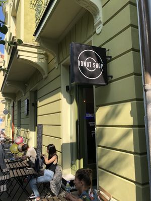 Outdoor seating available  at Donut Shop in Prague