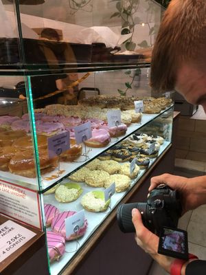 buffet at Donut Shop in Prague
