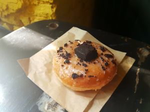 Brownie & Lemon Donut at Donut Shop in Prague