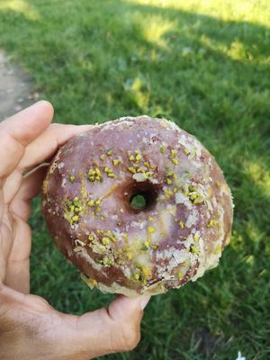 Donut orange at Donut Shop in Prague