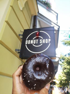 Choco salt at Donut Shop in Prague