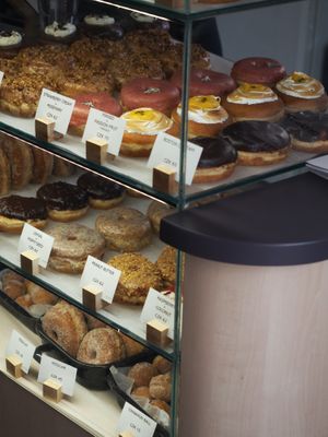 Plenty of vegan options at Donut Shop in Prague