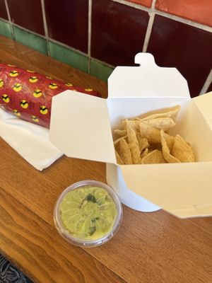 vegan burrito and chips&guac  at Burrito Loco - Masna in Prague