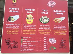 Options  at Burrito Loco -Vitezna  in Prague