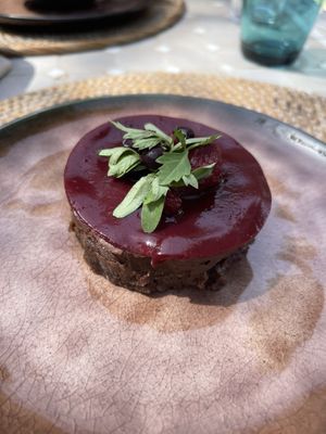 Chocolate cheesecake  at Cal Reiet's Table in Mallorca