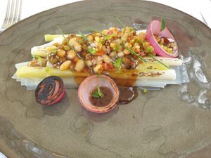 Leek and beans at Cal Reiet's Table in Mallorca