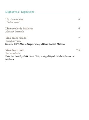  at Cal Reiet's Table in Mallorca