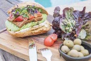Powerhouse Sandwich (Lunch Menu) - available GF / vegan at Cal Reiet's Table in Mallorca