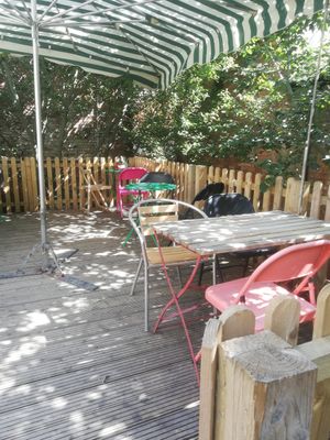 Garden at Fat Rabbit in Oswestry