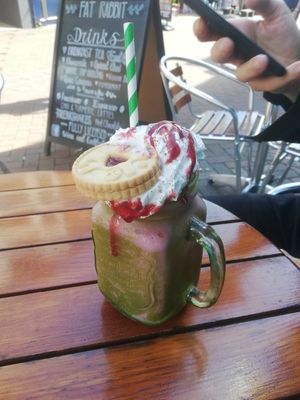 Raspberry ripple shake at Fat Rabbit in Oswestry