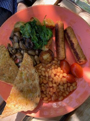 Vegan breakfast  at Fat Rabbit in Oswestry