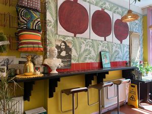 Interior of the cafe  at Fat Rabbit in Oswestry