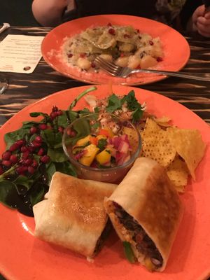 Gnocchi and Burrito 😋 at Fat Rabbit in Oswestry