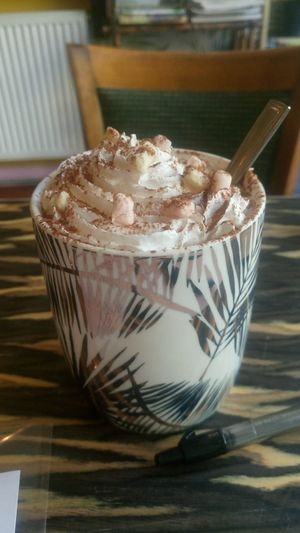 Hot choc at Fat Rabbit in Oswestry