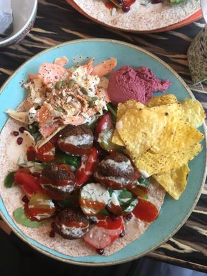 Open burrito  at Fat Rabbit in Oswestry