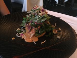 Risotto cake was scrumptious! at Watergate in Port Douglas