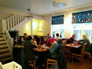 inside at Cafe Safari in Kiruna
