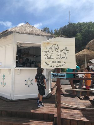 front door at Nalu Bowls in Ericeira