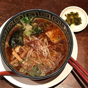 vege ramen at Kyushu Jangara Ramen - Harajuku in Tokyo