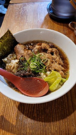 Soy sauce Vegan Ramen at Kyushu Jangara Ramen - Harajuku in Tokyo