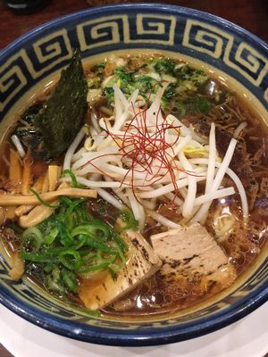 Vegan ramen  at Kyushu Jangara Ramen - Harajuku in Tokyo