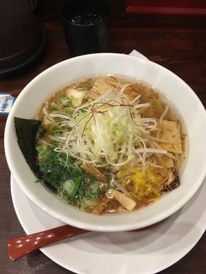 vegan ramen with salt based dashi at Kyushu Jangara Ramen - Harajuku in Tokyo