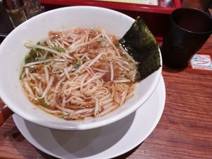 ramen with soy sauce base at Kyushu Jangara Ramen - Harajuku in Tokyo