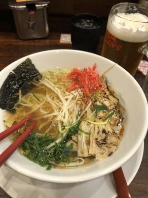 Salt ramen at Kyushu Jangara Ramen - Harajuku in Tokyo